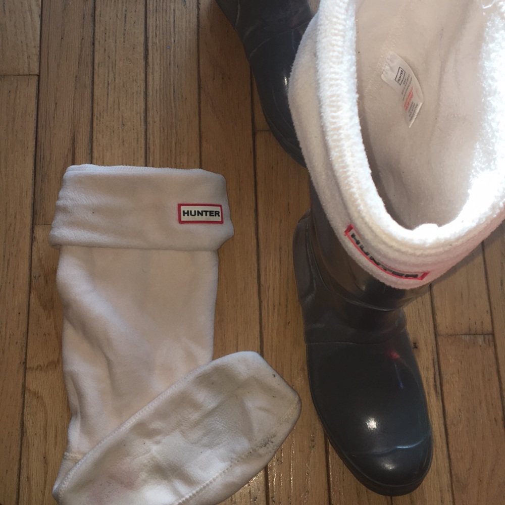 White Hunter boot socks for hunter boots size 9